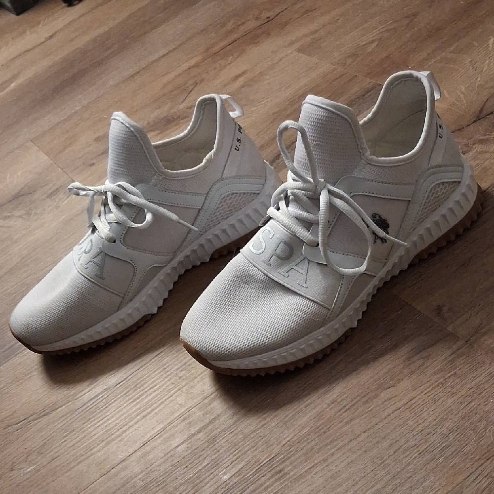 U.S. Polo Assn. White Sneakers  Ladies Size9